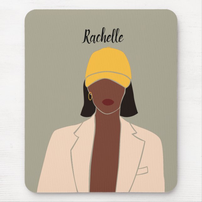 Mousepad Melanin Queen African American personalizado  (Frente)