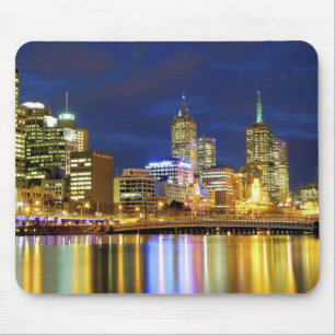 Mousepad Melbourne, Austrália. Uma visão noturna dos 2