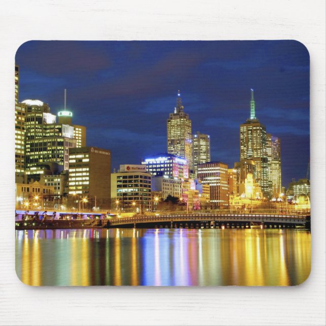 Mousepad Melbourne, Austrália. Uma visão noturna dos 2 (Frente)