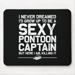 Mousepad Melhor Arte de Capitão de Pontão Para Homens Mulhe