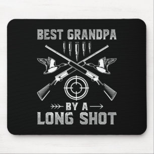 Mousepad Melhor Avô Por Um Longo Atiramento - Homens Caçand