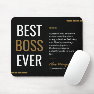 Mousepad Melhor Chefe de Todos os Tempos, Engraçado, Apreci