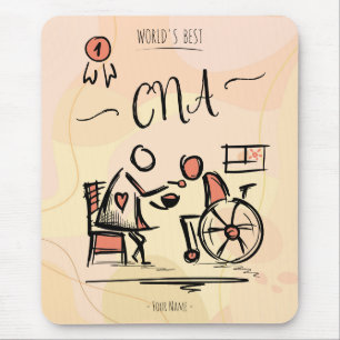 Mousepad Melhor CNA do Mundo - Presente Assistente de Enfer