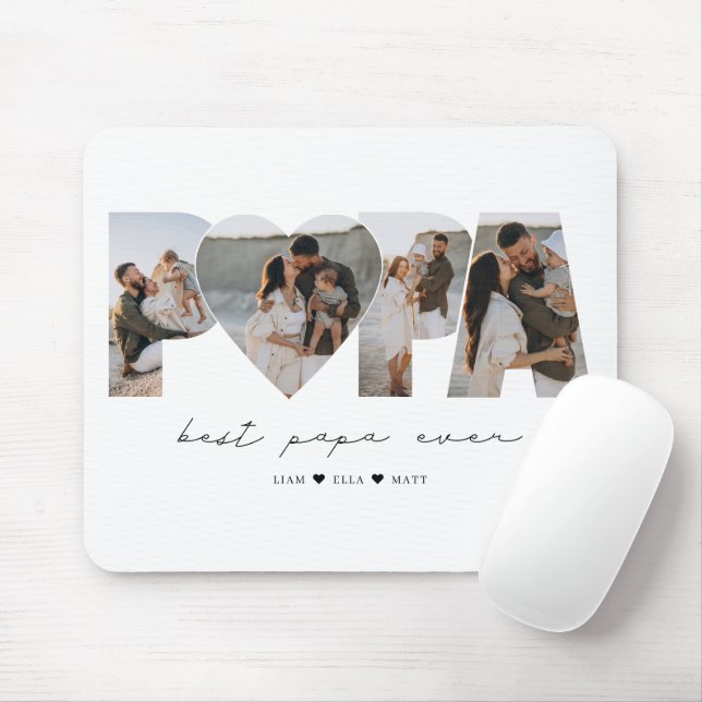 Mousepad Melhor Colagem de Fotografias de Papa Ever 4 para  (Com mouse)