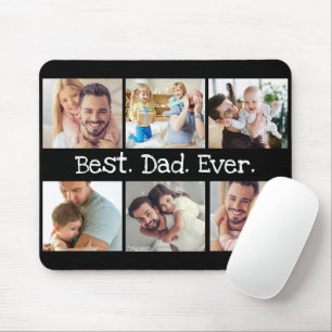 Mousepad Melhor Colagem de Fotos de Dia de os pais Nunca em