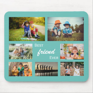 Mousepad Melhor Colagem de Fotos em 7 Quadrados do Amigo