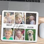 Mousepad Melhor Colagem de Fotos Papa Ever Calliografia 6<br><div class="desc">Este painel de músicas apresenta uma colagem de 6 fotos para fotos de netos. O texto diz: "Melhor Papa Nunca" e é acentuado com a caligrafia moderna,  escrita à mão.</div>