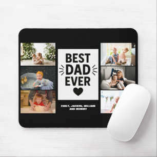 Mousepad Melhor Colagem de Fotos Personalizada de 6 Pais