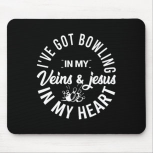 Mousepad Melhor Design Boliche para Homens Mulheres Jesus C