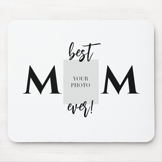 Mousepad Melhor Dia de as mães de Foto e Texto da Mãe (Frente)
