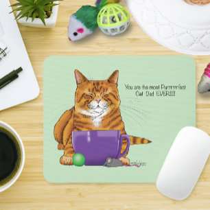 Mousepad Melhor Dia de os pais de Pai para Cat