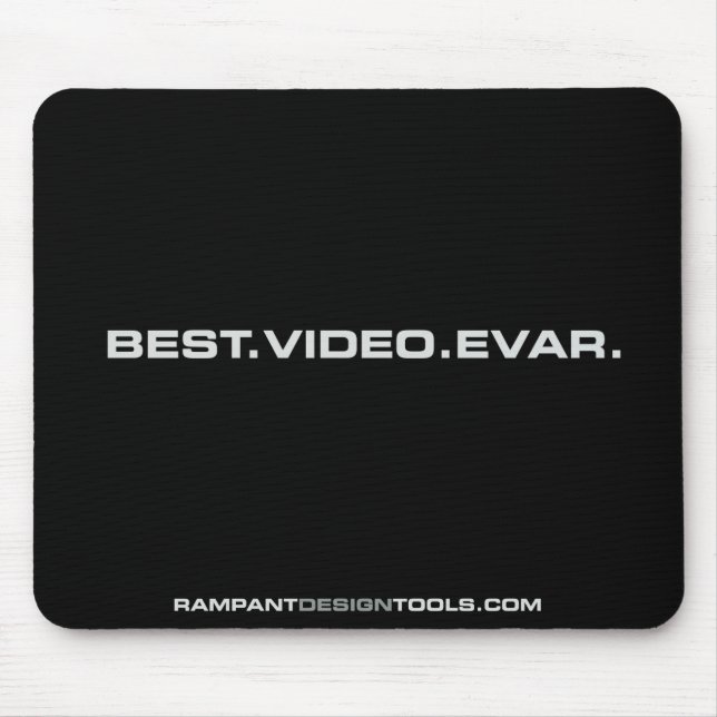 Mousepad Melhor Evar Vídeo - Bloco de Mouse Preto (Frente)