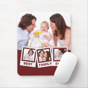 Mousepad Melhor Família de Sempre Colagem de 4 Fotos Person