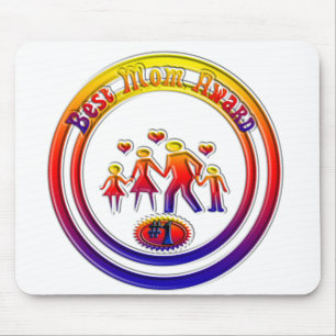 Mousepad Melhor família Rainbow Prêmio da mãe