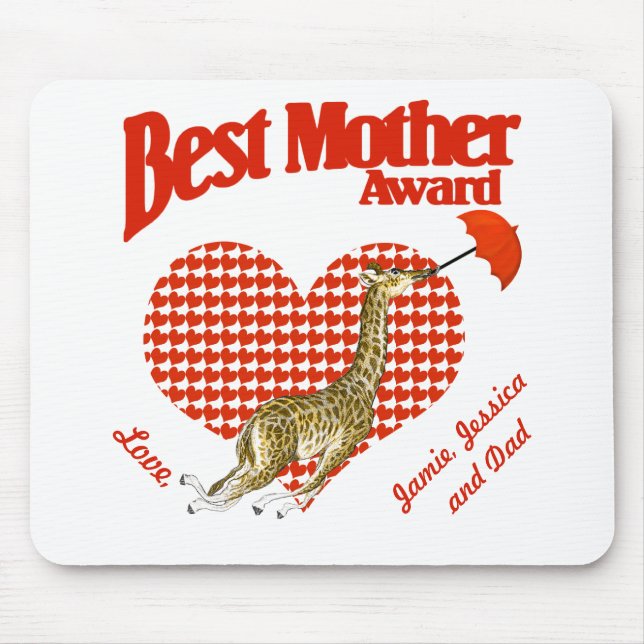Mousepad Melhor Guarda-Prêmio Mãe (Frente)