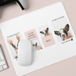 Mousepad Melhor Mãe de Cachorro | Foto de Colagem | Rosa Pa<br><div class="desc">Esta foto de colagem é uma celebração da melhor mãe de cachorro do mundo! O fundo cor-de-rosa pastel adiciona um toque de suavidade e feminilidade à peça, enquanto as várias fotos mostram o amor e afeto entre um cachorro e seu dono devotado. Cada foto captura um momento especial entre os...</div>