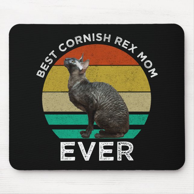 Mousepad Melhor Mãe de Cornish Rex de Todos os Tempos (Frente)