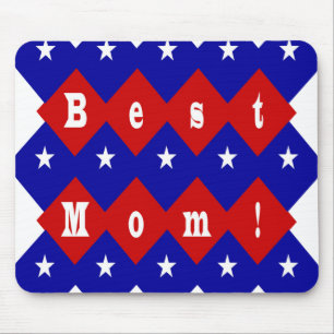 Mousepad Melhor Mãe em Forma de Diamante Patriótica