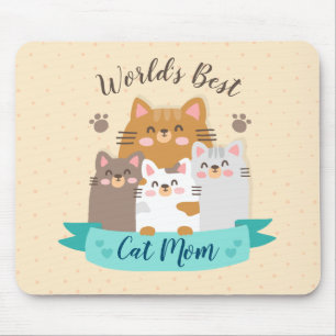 Mousepad Melhor Mãe Gato do Mundo - Gatinhos Fofos