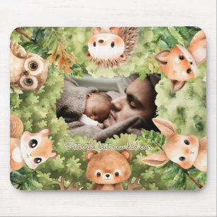 Mousepad Melhor Novo papai de Fotografia do Woodland