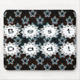 Mousepad Melhor Pai com estrelas Neon