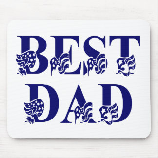 Mousepad Melhor Pai com Sinalizadores Texto Azul