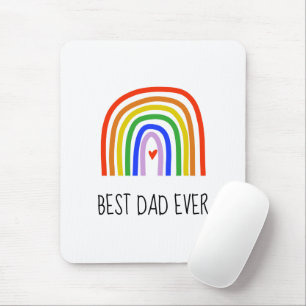 Mousepad Melhor Pai De Amor Com Dia de os pais Arco-Íris