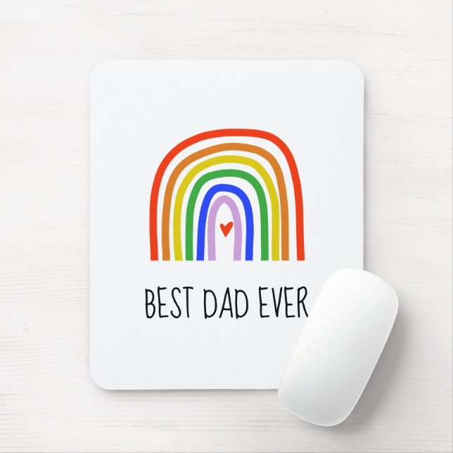 Mousepad Melhor Pai De Amor Com Dia de os pais Arco-Íris (Com mouse)