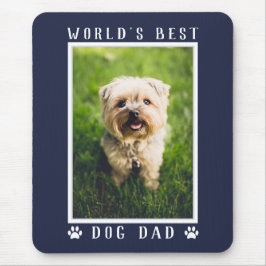 Mousepad Melhor Pai de Cachorro do Mundo Impressões de Pata