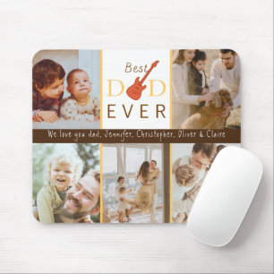 Mousepad Melhor Pai de Colagem de Fotografias Nunca Guardar