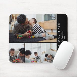 Mousepad Melhor Pai De Colagem De Fotografias Personalizado