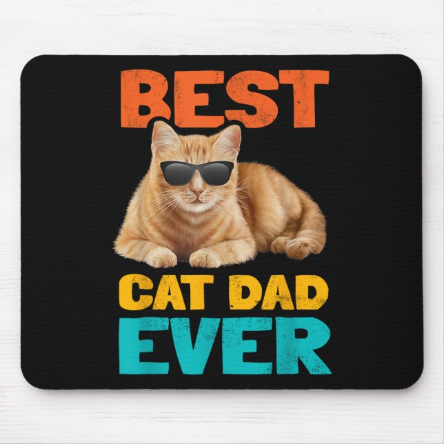 Mousepad Melhor Pai De Gato Já Engraçado Tabuleiro De Propr (Frente)