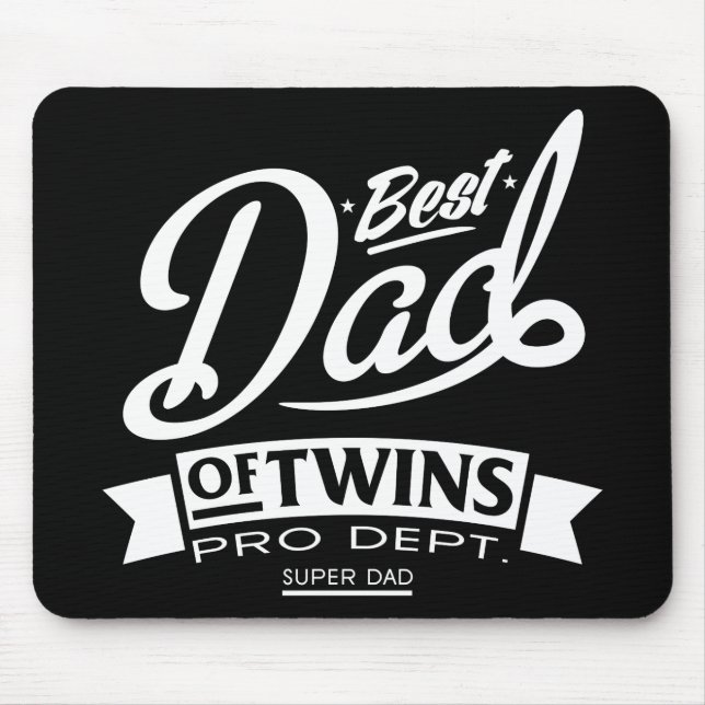 Mousepad Melhor Pai De Super Pai De Twins Pro Dept (Frente)