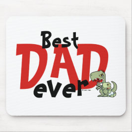 Mousepad Melhor Pai de Texto Preto Vermelho Menino