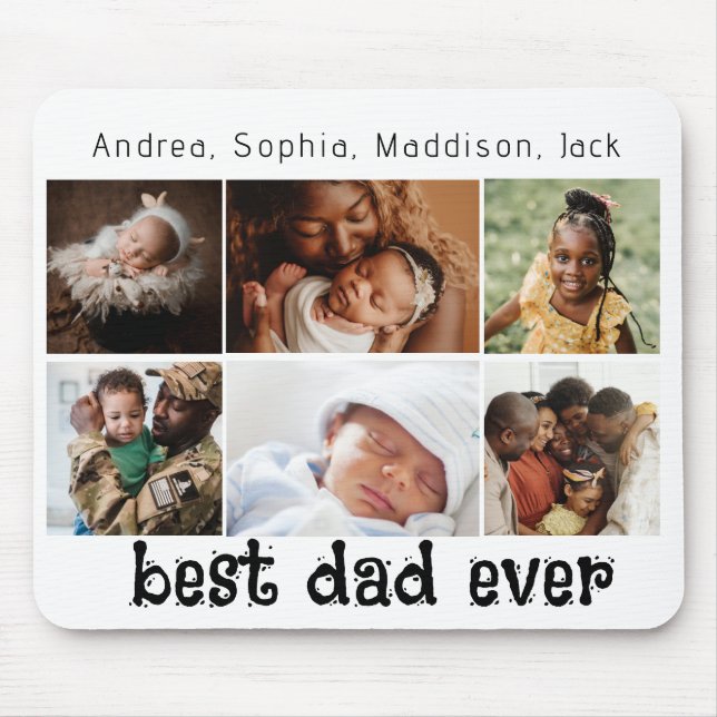 Mousepad Melhor Pai de Todos 6-Foto Personalizado, presente (Frente)