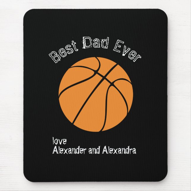 Mousepad Melhor Pai de Todos Basquete  texto desgastado  (Frente)