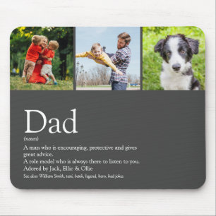 Mousepad Melhor Pai de Todos Definição Foto Cinza