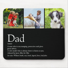 Mousepad Melhor Pai de Todos Definição Foto Preta