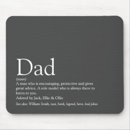 Mousepad Melhor Pai de Todos os Tempos Definição Cinza
