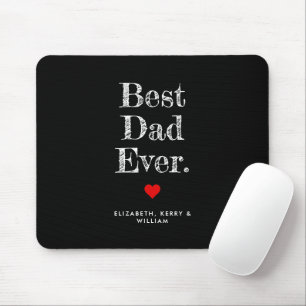 Mousepad Melhor Pai de Todos os Tempos Nomes Personalizados