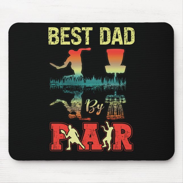 Mousepad Melhor Pai do Discgolf Discgolf Frisbee Golfing (Frente)