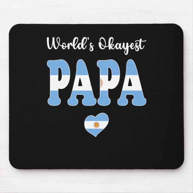Mousepad Melhor Pai do Papa Argentina do Mundo (Frente)