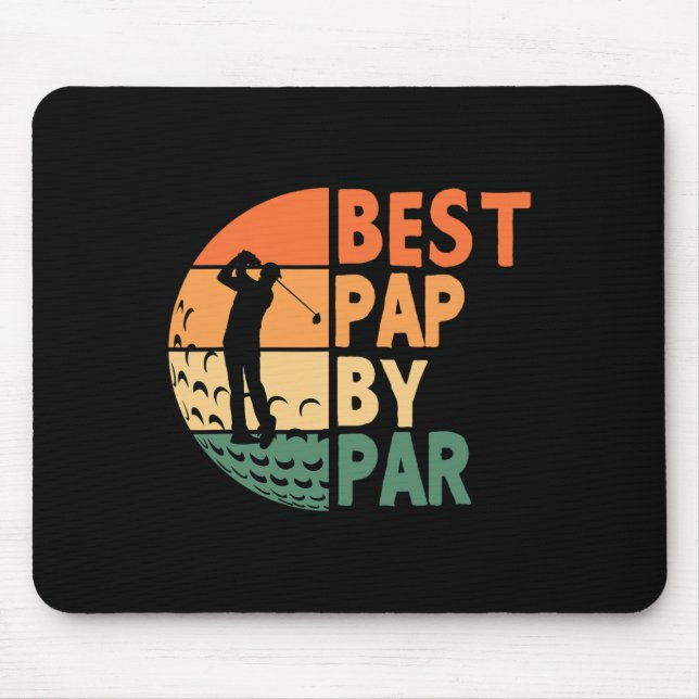 Mousepad Melhor Papá Pelo Par Golfe Divertido Golfista  (Frente)