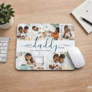 Mousepad Melhor Papai do Mundo Colagem de Fotos Presente d