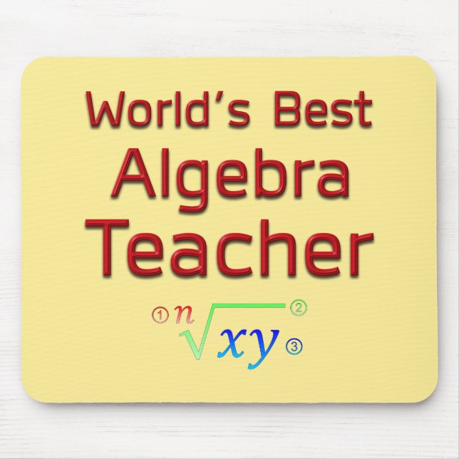 Mousepad Melhor Professora de Álgebra do Mundo com Fórmula (Frente)