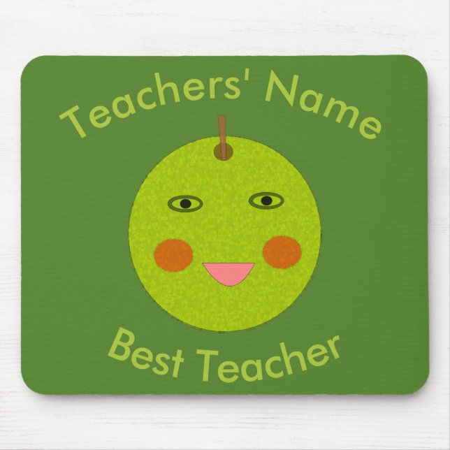 Mousepad Melhor Professora Feliz Mouse Apple (Frente)