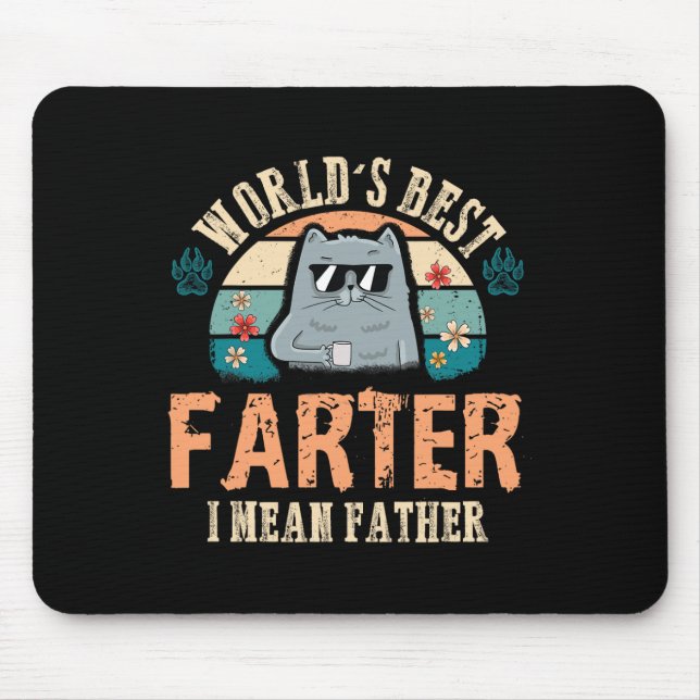Mousepad Melhor Pum, Quero Dizer Pai Melhor Pai de Gato de  (Frente)