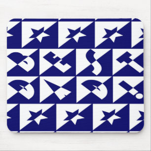 Mousepad Melhor texto curinga de Pai em azul