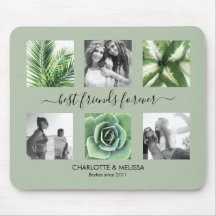 Melhores amigos para sempre sentem a colagem verde