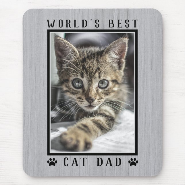 Mousepad Melhores Impressões de Pata de Pai de Gato do Mund (Frente)